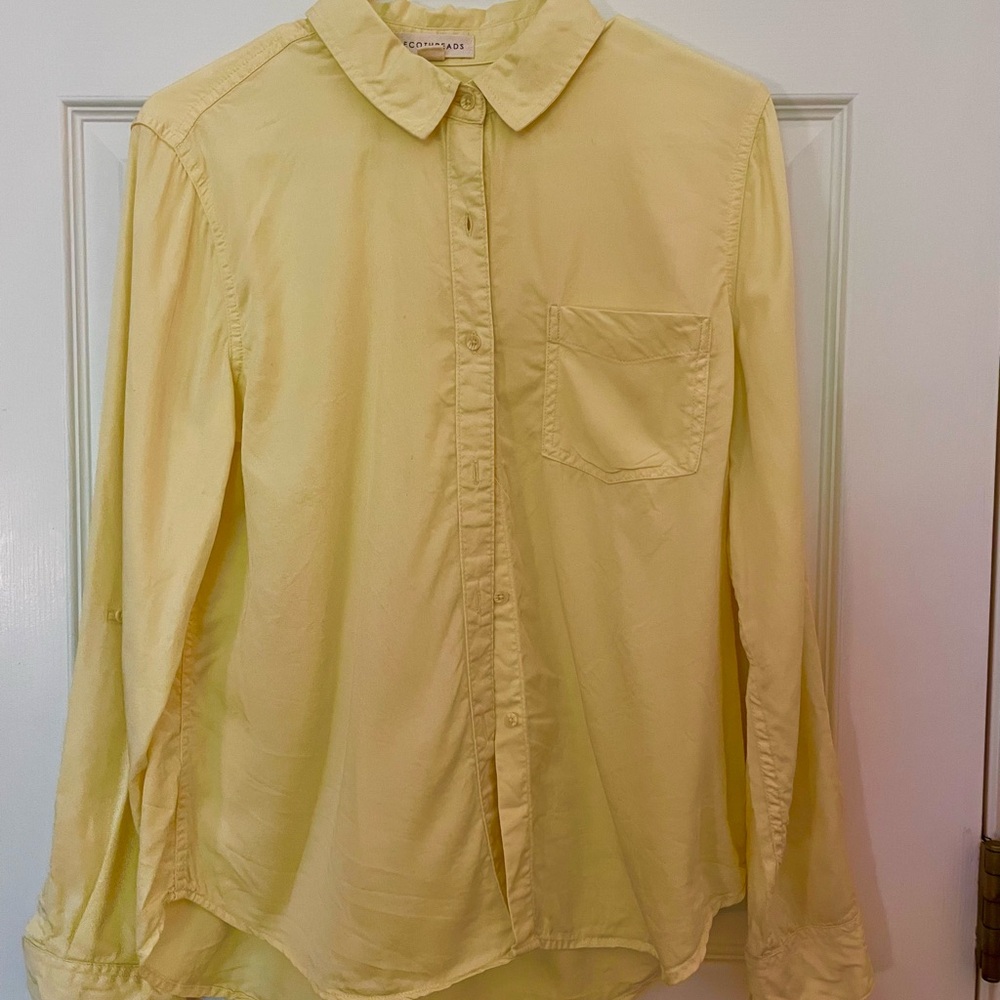 EcoThreads Yellow Button-Up Shirt